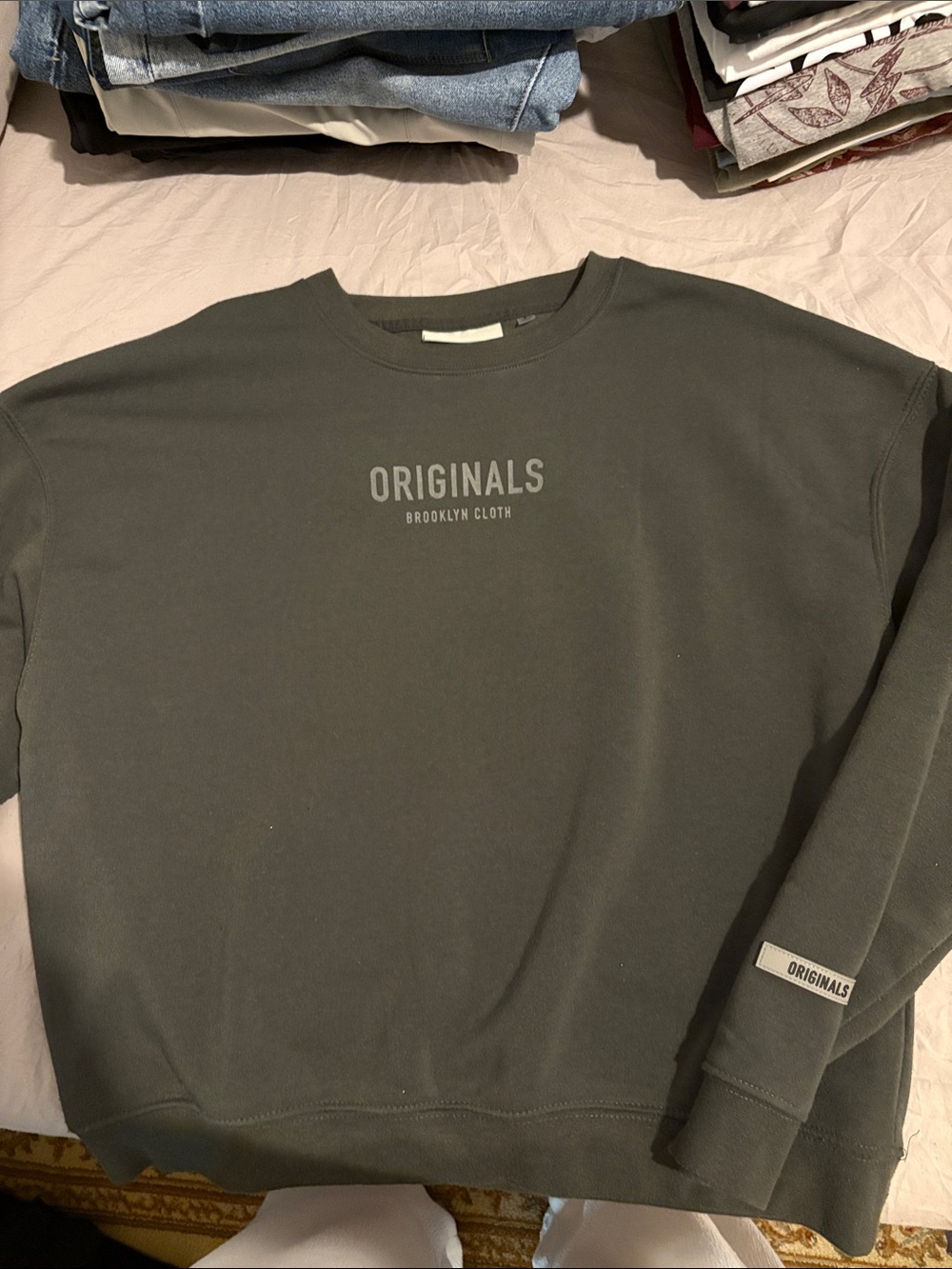 Brooklyn Cloth Originals Crewneck Sweatshirt - Charcoal